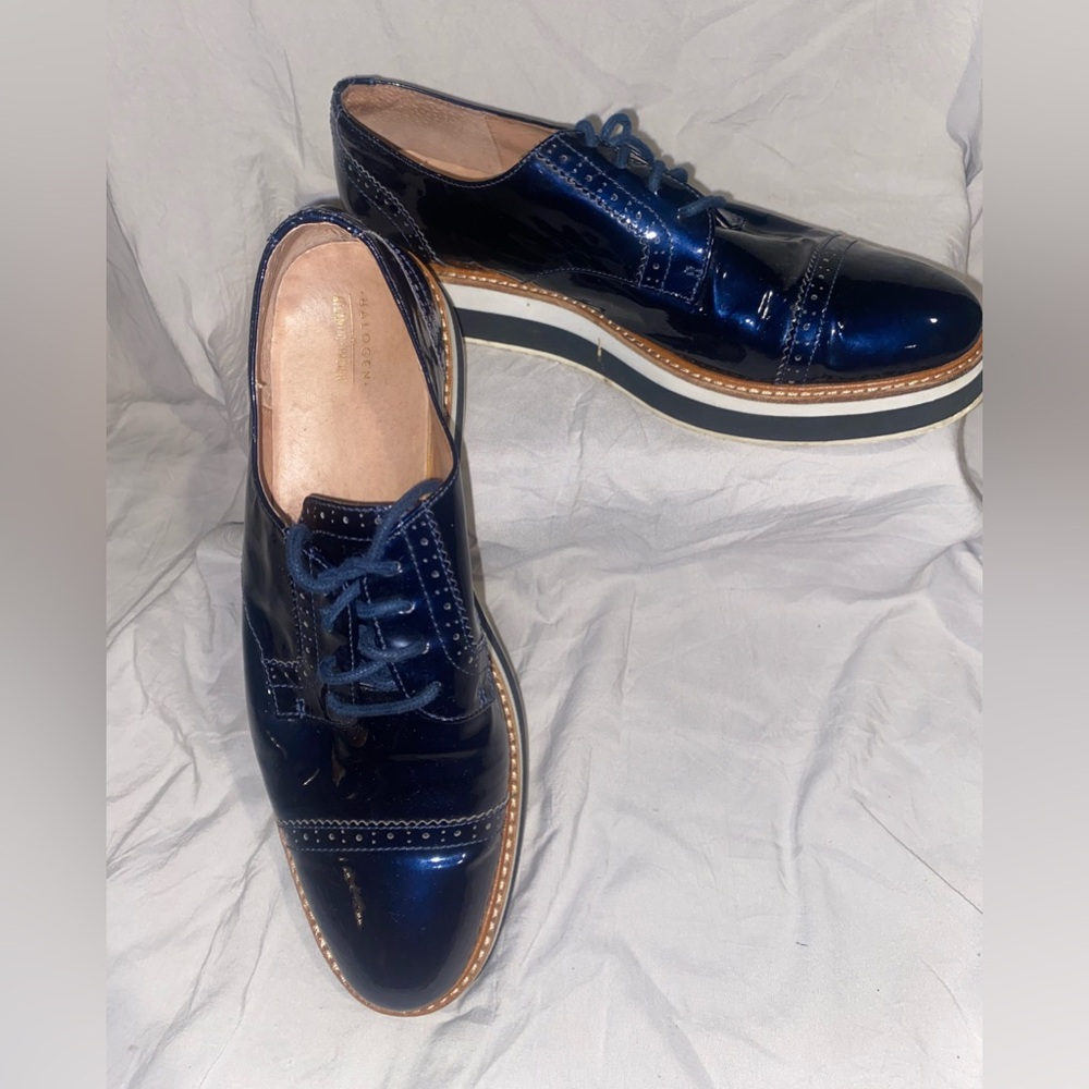 Women's Halogen X Atlantic Pacific Blue Oxford Shoes